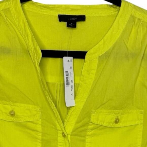 NWT J.Crew Bright Yellow Cotton Blouse Size Small - Picture 2 of 4